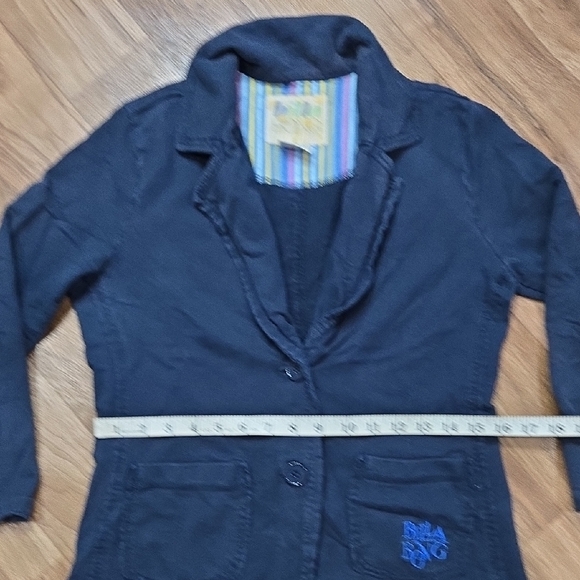 BILLABONG KNIT NAVY BLAZER WITH FRONT POCKETS SIZE LARGE - Picture 10 of 13